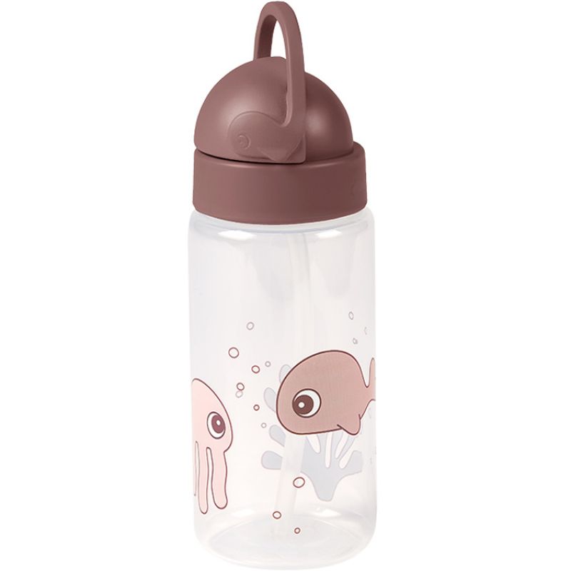 Gourde à paille Sea Friends rose (350 ml) Done by Deer Produit 1 grande taille