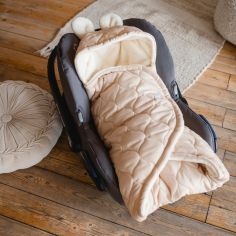 Couverture nomade pour bébé Recy sand-cream