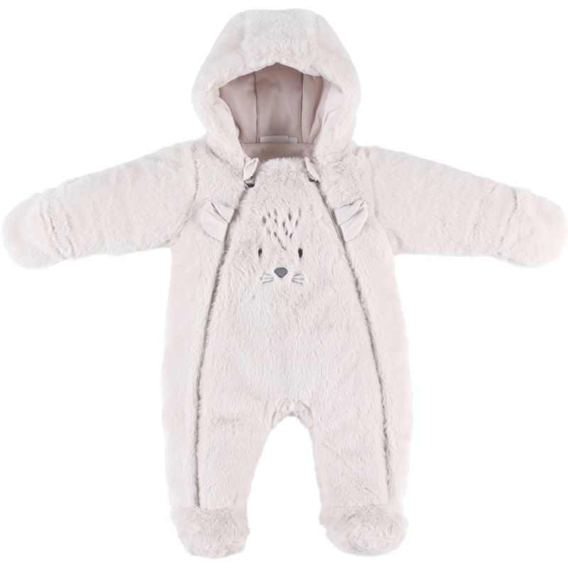 Combinaison pilote en groloudoux Léopard beige (3 mois) Noukie's