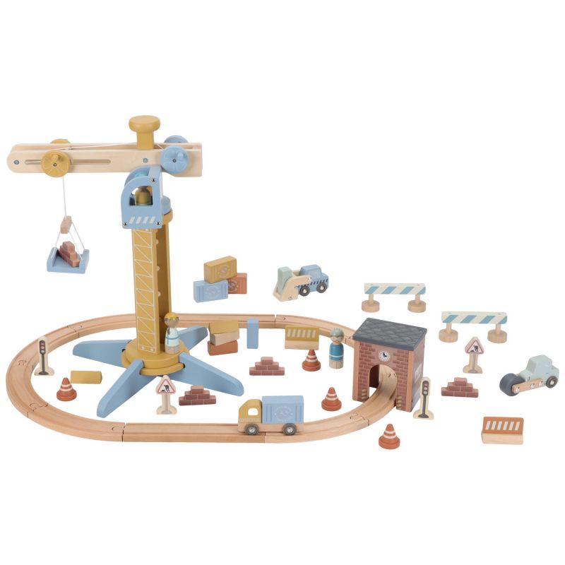 Set grue et chantier de construction en bois Little Dutch Produit 3