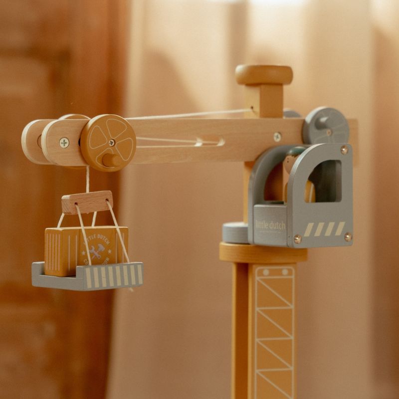 Set grue et chantier de construction en bois Little Dutch Ambiance 9