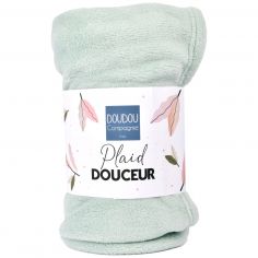 Couverture douceur vert amande (70 x100 cm) - Doudou et Compagnie