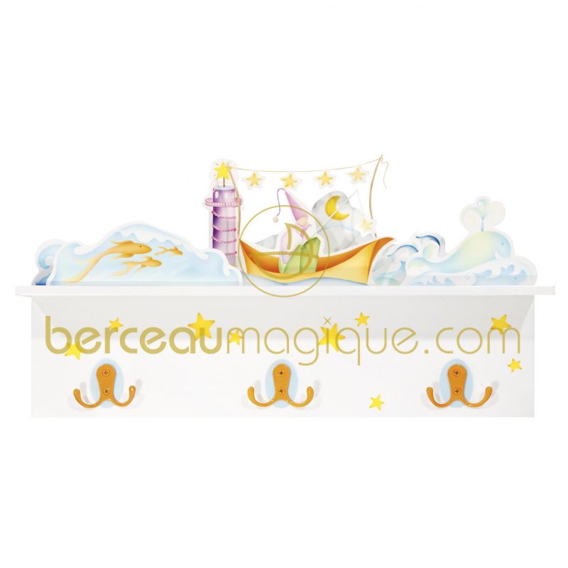 Porte-manteaux Pêcheur L'oiseau bateau