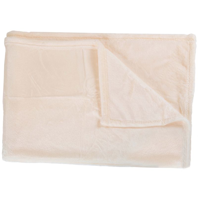 Couverture microfibre Microdoux blanc écru (75 x 100 cm) Domiva Produit 1 grande taille