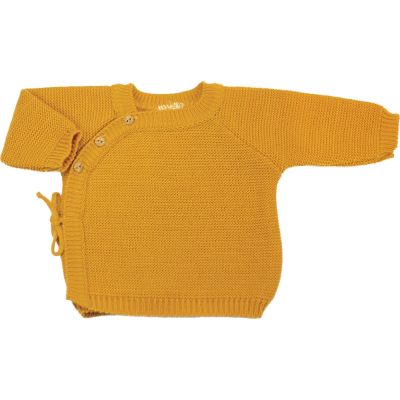 brassière en tricot moutarde (0-1 mois)