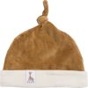 Bonnet de naissance en velours camel Sophie la girafe (0-1 mois) - Trois Kilos Sept