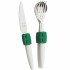 Set 3 couverts enfant emboîtables vert et blanc - Daniel Crégut Set 3 couverts enfant emboîtables vert et blanc - Daniel Crégut