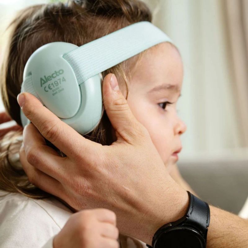 Casque anti-bruit pour bébés Blanc-Vert menthe - Reconditionné Alecto Produit 4