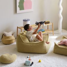 Fauteuil pouf Matcha molletonné