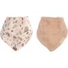 Lot de 2 bavoirs bandanas Little Wonders + Taupe  par Filibabba