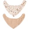 Lot de 2 bavoirs bandanas Little Wonders + Taupe  par Filibabba