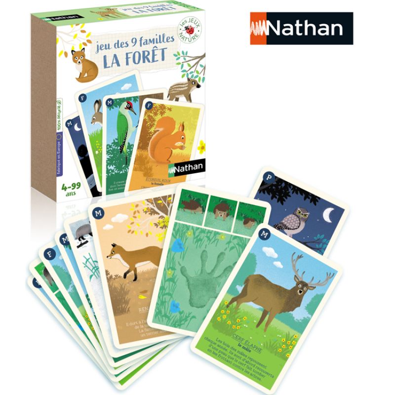Jeu des 9 familles de la forêt Nathan