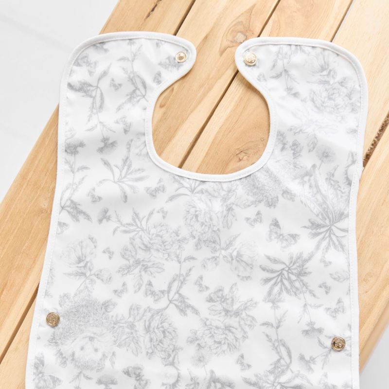 Bavoir enduit Toile de Jouy gris clair Tartine et Chocolat Ambiance 3