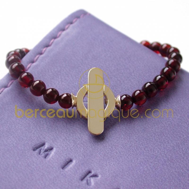 Bracelet Fireball Or Jaune et pierres naturelles (3 coloris) Mikado