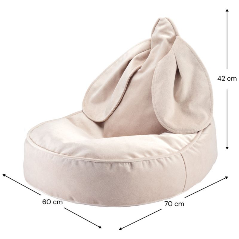 Pouf lapin Dusty Beige Wigiwama Produit 3