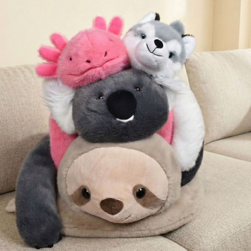 Peluche Husky lesté PODCOLL (50 cm) Histoire d'Ours Ambiance 3
