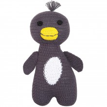 Peluche Amigo le pingouin en crochet de coton bio (21 cm)  par Franck & Fischer 