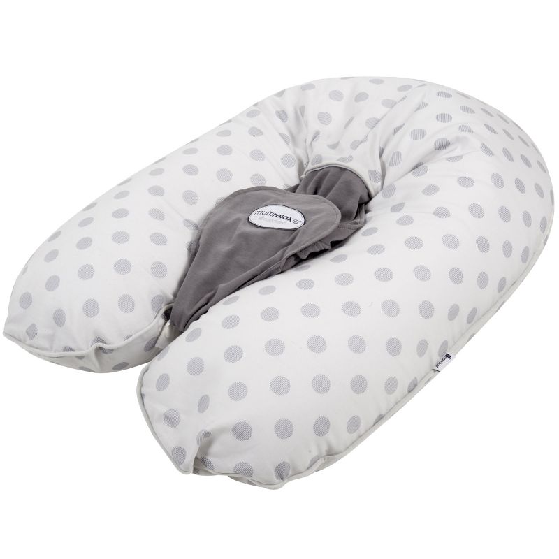 Coussin de maternité Multirelax jersey élasthanne imprimé pois gris Candide