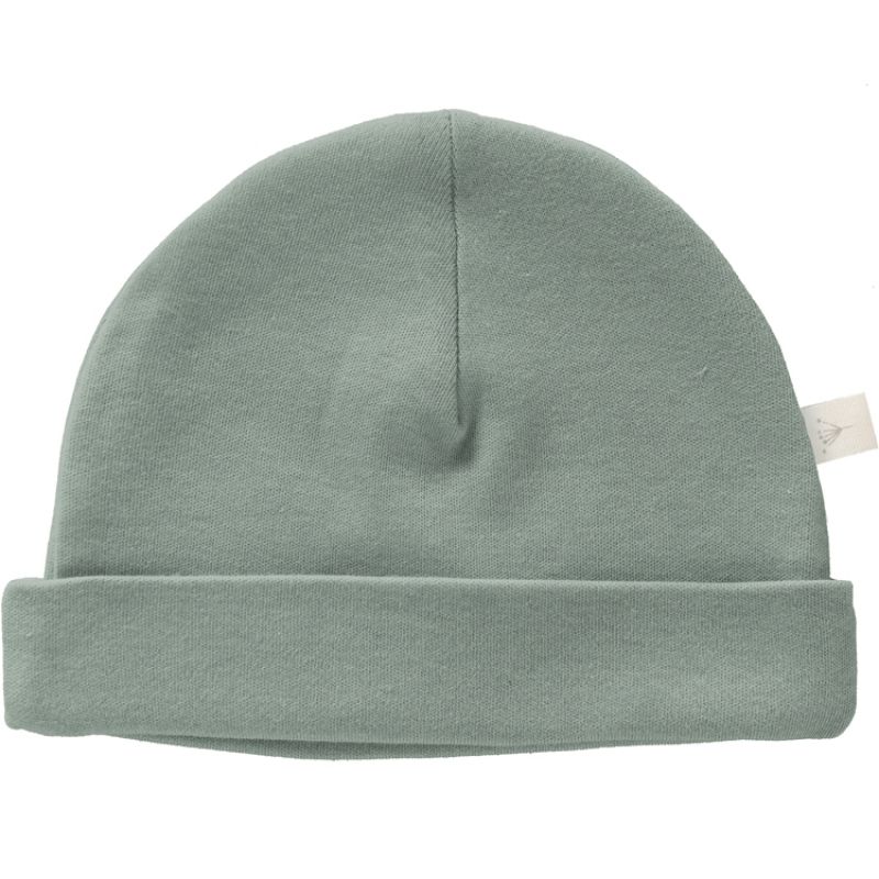 Bonnet de naissance en coton bio Dusty green Fresk