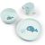 Variation Bleu, blanc du produit Coffret repas Wally Bleu (3 pièces) de la marque Done by Deer