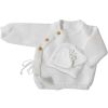 Coffret de naissance brassière, bonnet et chaussons blancs (0-1 mois) - Trois Kilos Sept