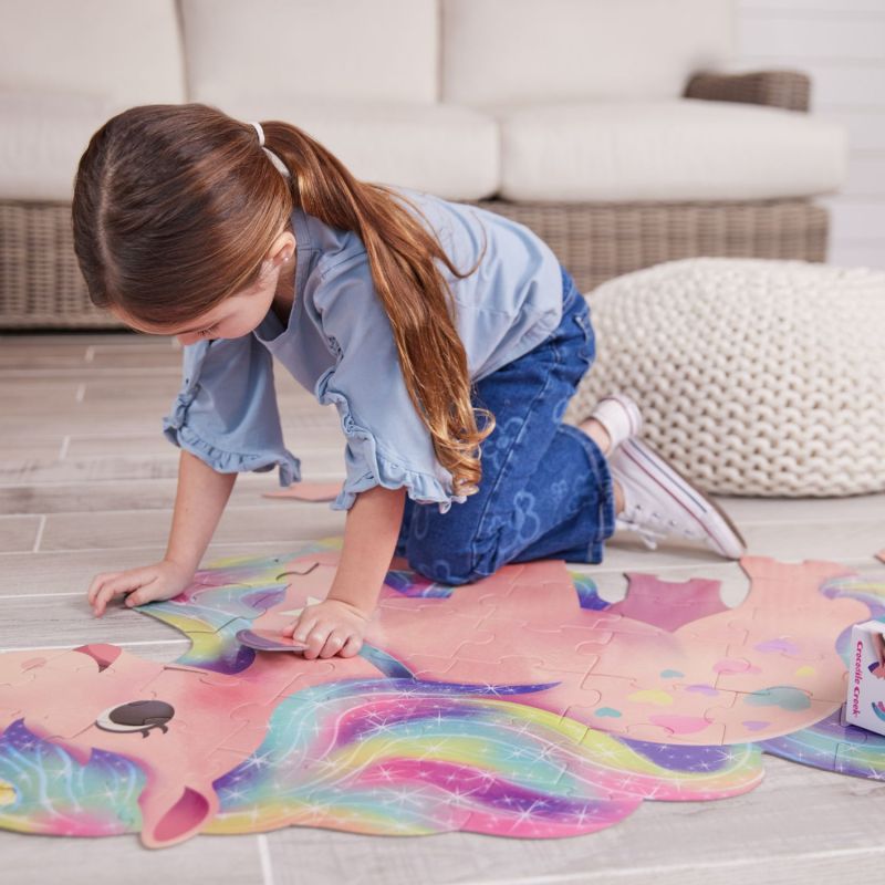 Puzzle Jumbo Licornes (48 pièces) Crocodile Creek Ambiance 6