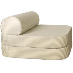 Chauffeuse rayée Rayé Tilleul (70 x 80 cm) - Kadolis