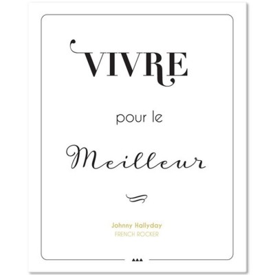 Tableau Vivre pour le meilleur (33 x 41 cm) Mes Mots Déco