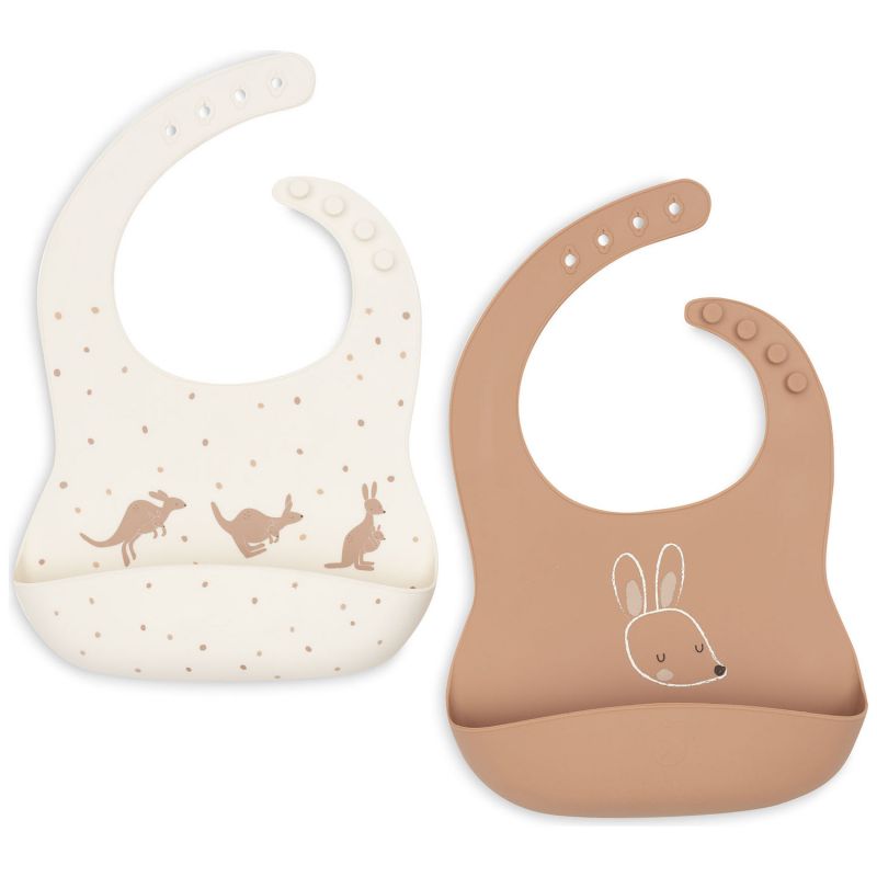 Lot de 2 bavoirs en silicone Kangaroots Jollein Produit 1