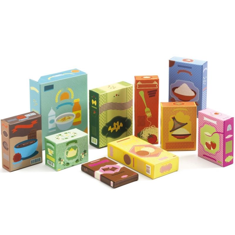 Set épicerie et boîtes en carton Djeco
