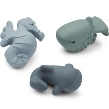 Lot de 3 jouets de bain Nori multi bleu baleine  par Liewood