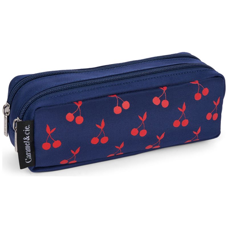 Trousse double compartiment Velvet Cherries Caramel & Cie Produit 1