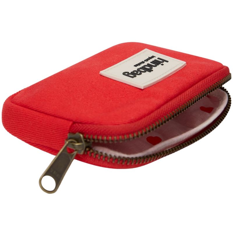 Porte-monnaie Lili Coeur Carmin Hindbag Produit ouvert 4