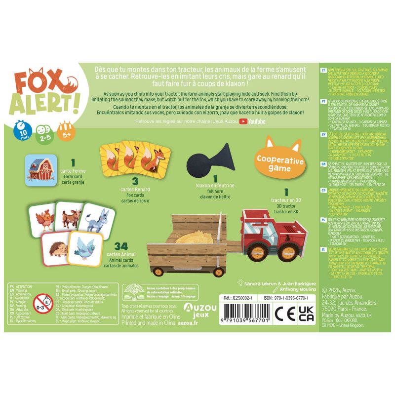Jeu de société Fox alert! Auzou Editions Produit 4