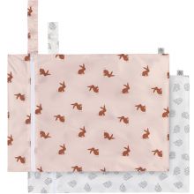 Lot de 2 sacs à couches imperméables Little Forest Lapin  par Lässig 