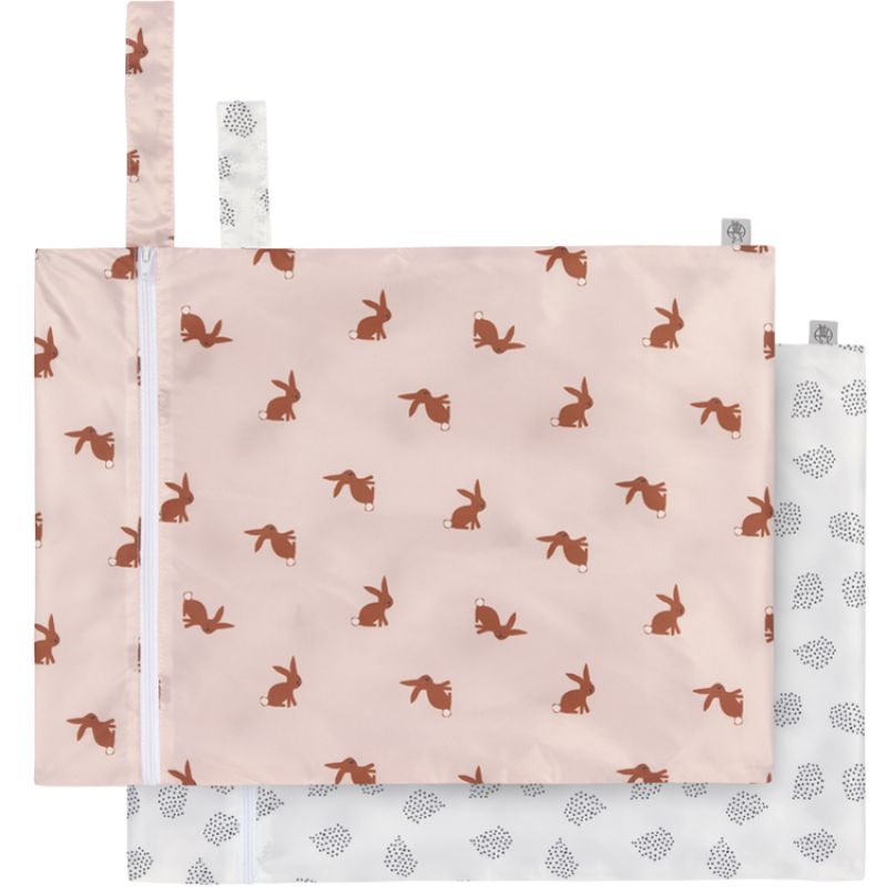 Lot de 2 sacs à couches imperméables Little Forest Lapin Lässig