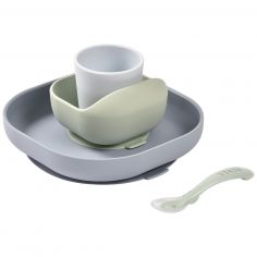 Coffret repas silicone Galet (4 pièces) - Béaba