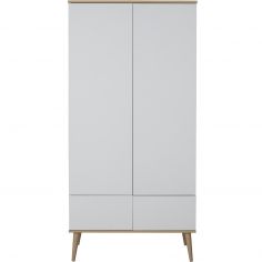 Armoire 2 portes Flow White-Oak - Quax