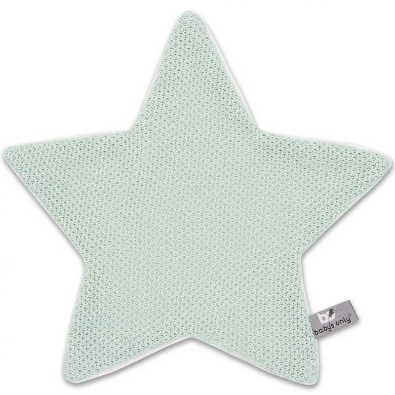 Doudou plat étoile Classic vert menthe poudré (30 x 30 cm) Baby's Only