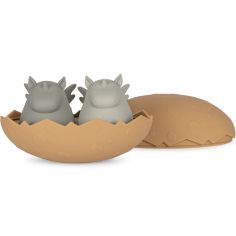 Jouet de bain en silicone oeuf de dino - Konges Slojd