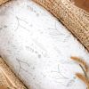 Drap housse en coton bio pour landau Yukari Tilleul (76 x 30 cm) Kadolis Ambiance 2