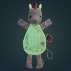 Doudou marionnette phosphorescent Lena