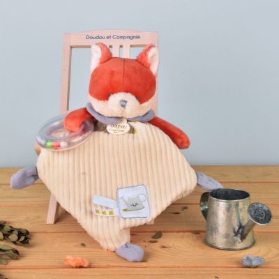 Doudou hochet Romarin Le Renard Dans Mon Jardin (21 cm)