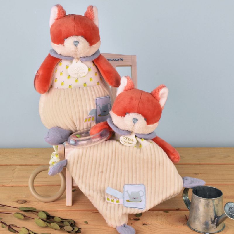 Doudou hochet Romarin Le Renard Dans Mon Jardin (21 cm) Doudou et Compagnie Ambiance 4