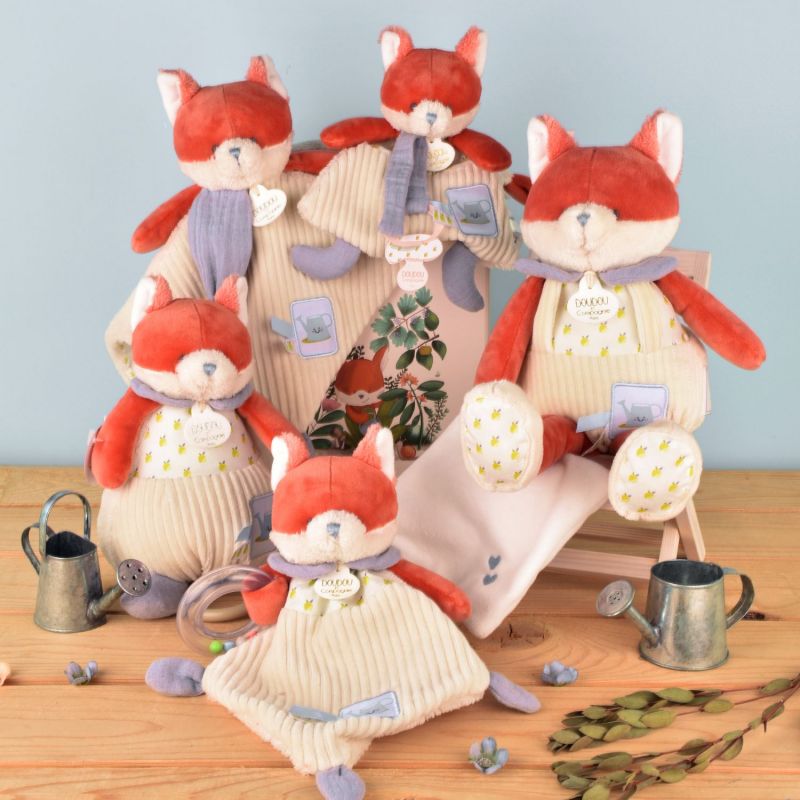 Doudou hochet Romarin Le Renard Dans Mon Jardin (21 cm) Doudou et Compagnie Ambiance 5