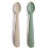 Lot de 2 cuillères en silicone Cambridge Blue-Shifting Sand - Mushie