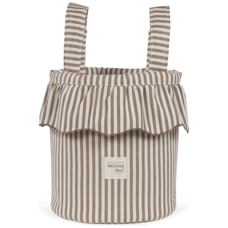 Sac Bucket Praliné Rayures Moka Walking Mum Produit 1