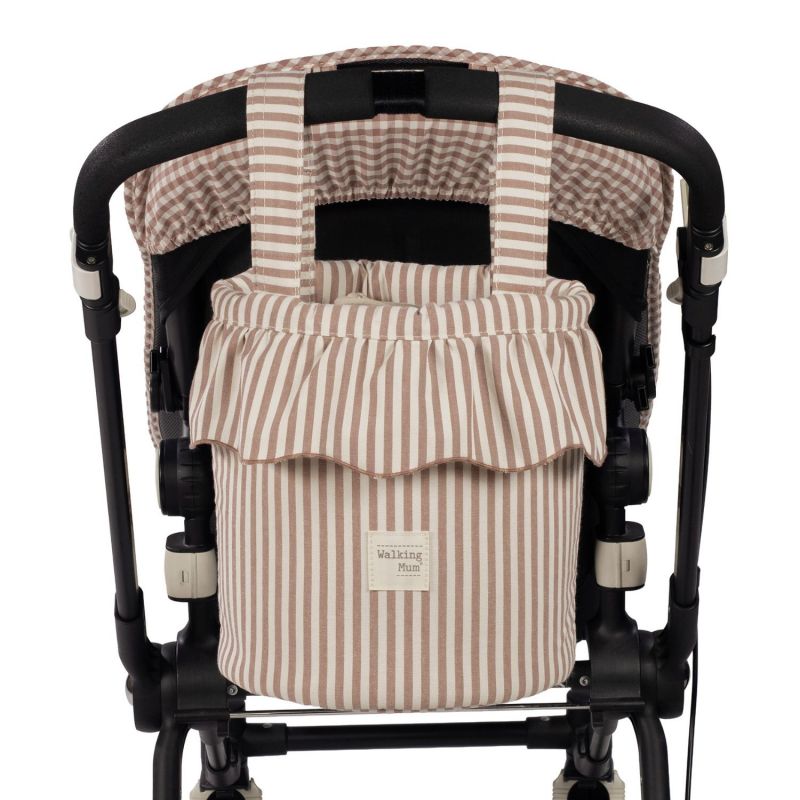 Sac Bucket Praliné Rayures Moka Walking Mum Produit 2