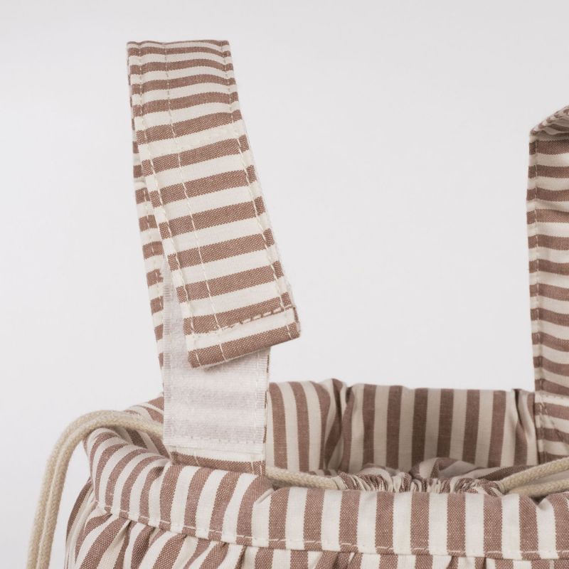 Sac Bucket Praliné Rayures Moka Walking Mum Ambiance 7