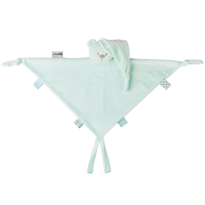 Maxi doudou attache sucette ours Lapidou menthe (40 x 65 cm) Nattou